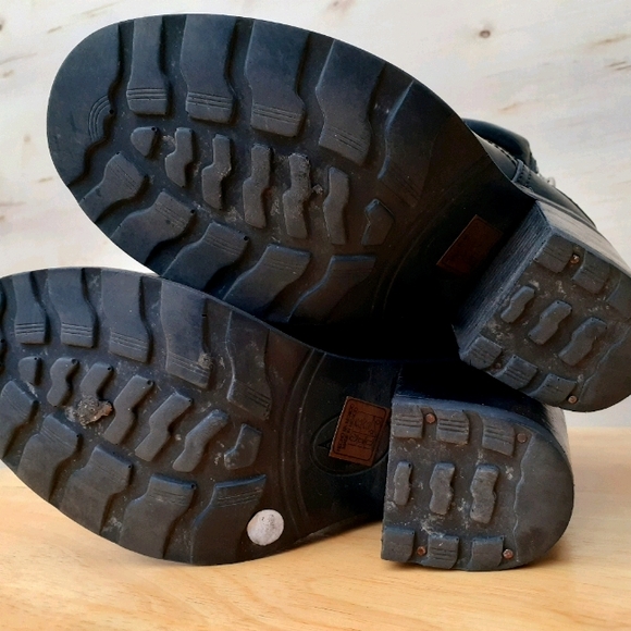 ASH Star Black Leather Platform Ankle Booties - Picture 11 of 13